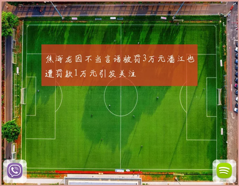 焦海龙因不当言语被罚3万元潘江也遭罚款1万元引发关注